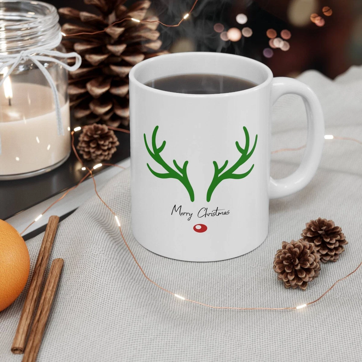 Santa and Reindeer Mug