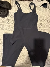 NWT Wilo The Label Scoop Neck Flare Ribbed Nylon Spandex Bodysuit, size M Sport