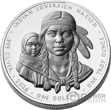 SACAGAWEA Native American Silver Dollars 1 Oz Silver Coin 1$ Sioux Nation 2026