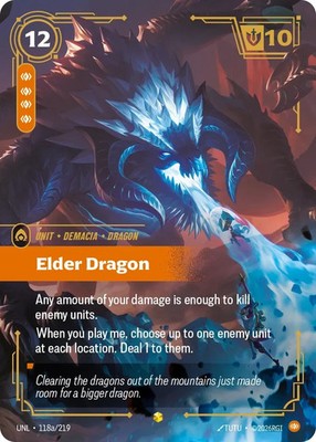 Riftbound: Unleashed ,Elder Dragon (V.2 - Showcase), Englisch, NM