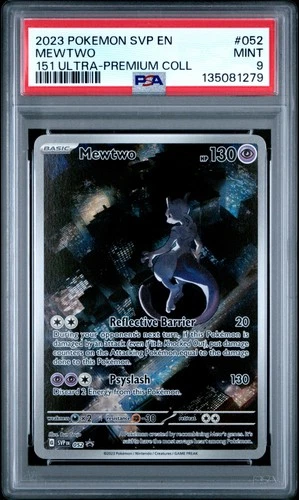 2023 POKEMON SVP EN-SV BLACK STAR PROMO 151 ULTRA-PREM COLL #052 MEWTWO PSA 9