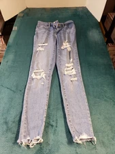 Levis 721 Jeans Size 24 Womens Blue Denim Pants Ladies High Rise Skinny