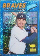 2026 Topps Heritage - Chrome Light Blue Sparkle Refractors #209 Drake Baldwin NM