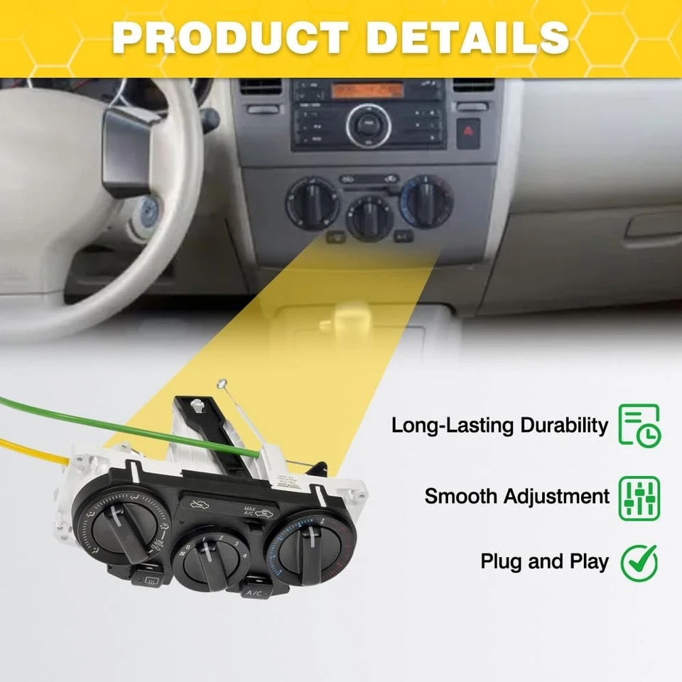 Panel de módulo de control climático de aire acondicionado para Nissan Versa 2007-2011 1,6 L 1,8 L Stock en EE. UU. Foto 2 de 4