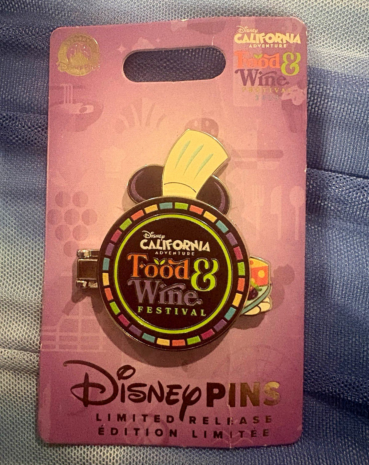 Disney DCA Food & Wine Festival 2025 Mickey Mouse Limited Release Hinged Pin