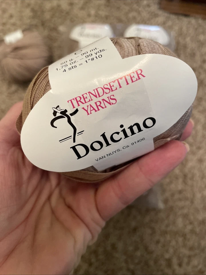 Trendsetter Dolcino color topo tostado #2 acrílico poliamida cinta hilo lote de 12 Foto 2 de 4