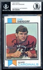 Dan Dierdorf Beckett BAS Signed 1973 Topps Rookie Autograph Cardinals