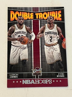 2016-17 Panini NBA Hoops Double Trouble LeBron James Kyrie Irving #10