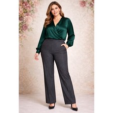 Talbots Heritage Womens Gray Wool Dress Pants Size 10 Lined Career Trousers