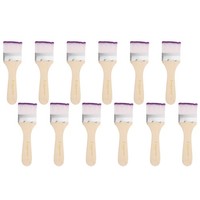 12-Teiliger Pinselset, 6,2 Zoll Nylonflachpinsel, #8 Lila/Weiß FüR Kunst