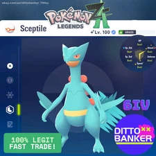 Pokemon Legends ZA ✨ SHINY Sceptile Lv.100 Adamant/6IV MAX EV Fast Trade NEW