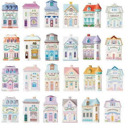 ✅ Lenox Spice Village Spice Jar Complete Set 24 Houses 2024