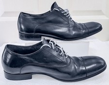 Alexander McQueen Italy Black Leather Oxford Shoes Men's Size 42