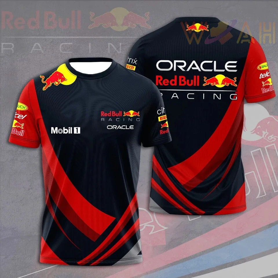 2025 New Red Bull Print Vendita calda T-shirt sportiva da corsa all'aperto Tuta - Immagine 4 di 4