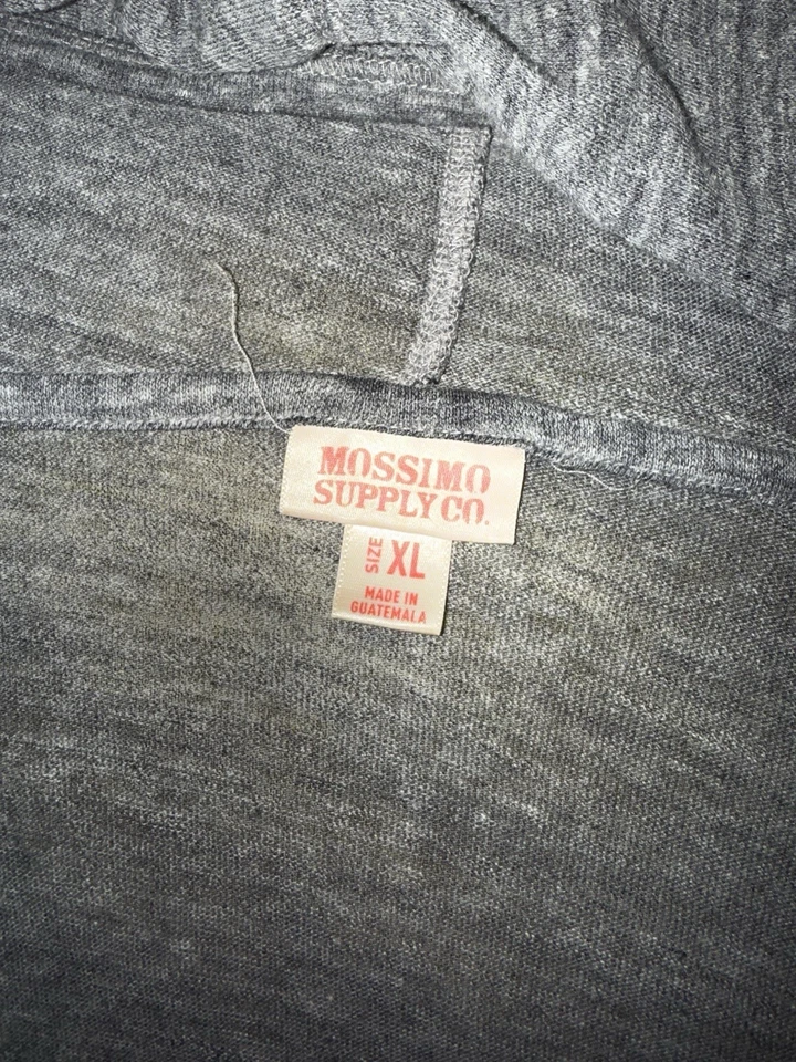 Womens, Massimo, Gray, Heather, Lightweight Hoodie Sweatshirt, Pullover Size Xl - Image 3 of 4