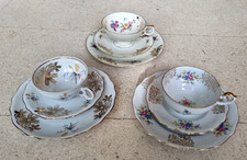 3x Sammelgedecke Wunsiedel Schirnding Bavaria Porzellan, je 3 teilig,Gedecke TOP