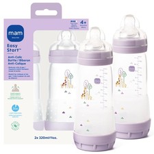 11oz Easy Start Anti-Colic Vented Baby Bottle, 4 Months, 2 Pack, Girl