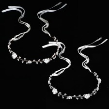 Fanmayhe 2PCS Flower Girl Hair Accessory,Flower 1 Count Pack of 1 gold,silver