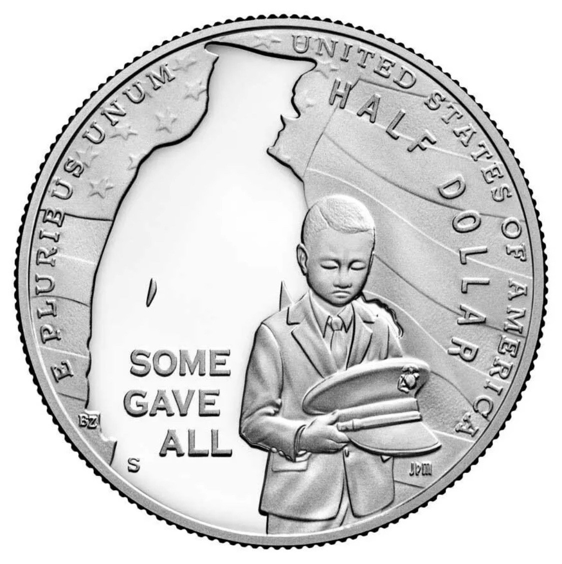 2022-S Purple Heart Proof Half Dollar 50c Box & Cert, OGP