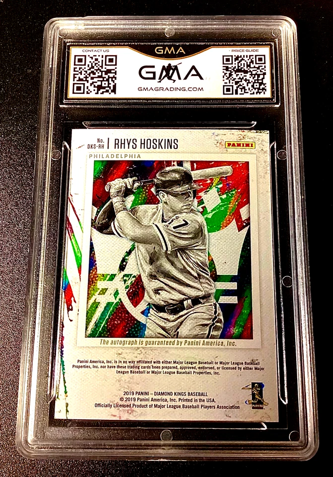 Rhys Hoskins Autograph Gem Mint 10 Diamond Kings 2019 Auto Panini Rare SP Star 1 - Image 4 of 4