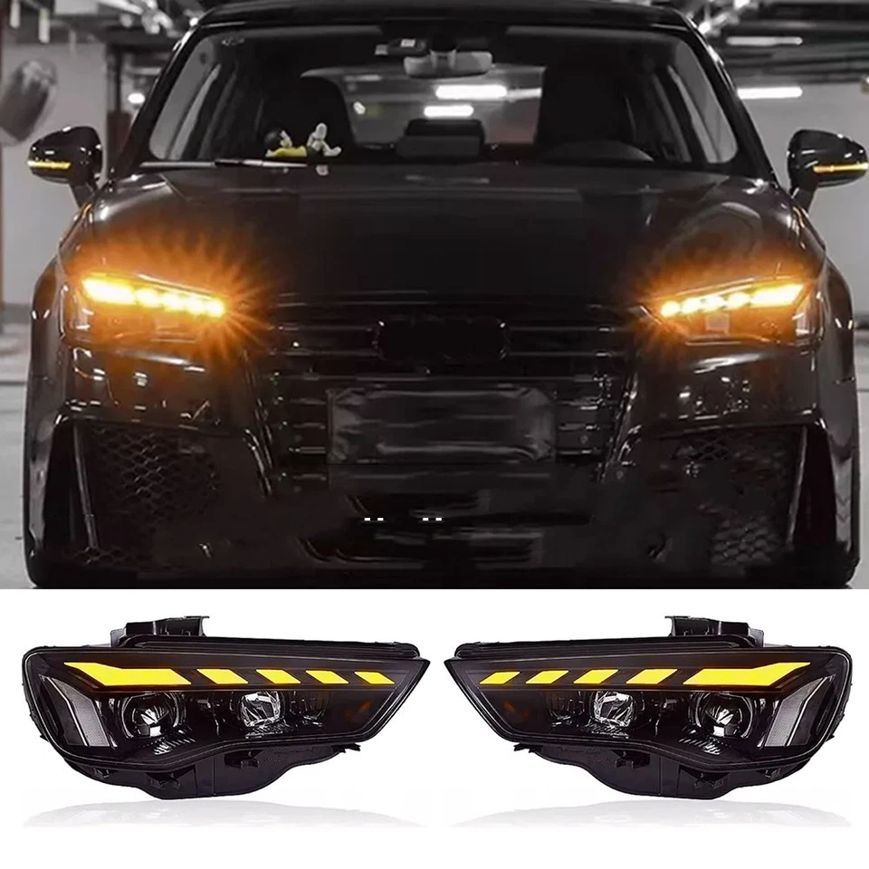 1 Pair Left & Right LED Headlights Assembly Upgrade For Audi A3 2013-2016 Foto 2 de 4