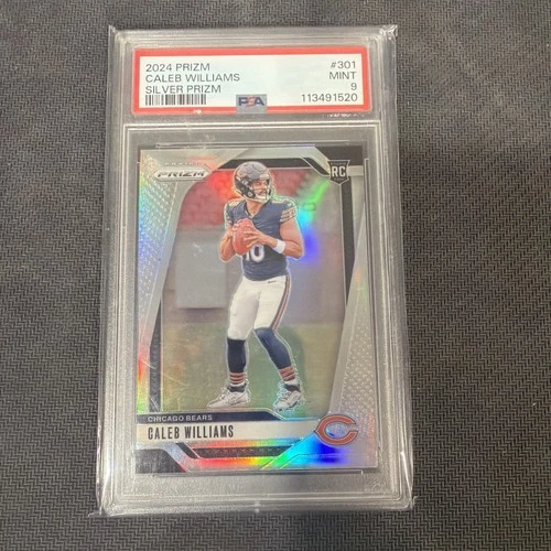 2024 Prizm Caleb Williams RC Silver Rookie #301 Bears PSA 9