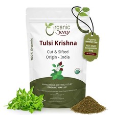 Organic Way Tulsi/Holy Basil Krishna Cut Sifted Ocimum Tenuiflorum - Herbal ...