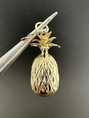 14k Gelbgold Hawaii Ananas Anhänger Charm 3,3dwt 5,1g