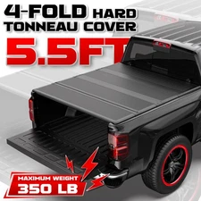 66IN / 5.5FT 4-Fold Hard Truck Tonneau Cover for Ford F150 F-150 2004-2014 FRP