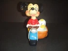 Rare 1960s Paper Mache Disney Mickey Mouse Nodder Bank Riding on Motorcycle