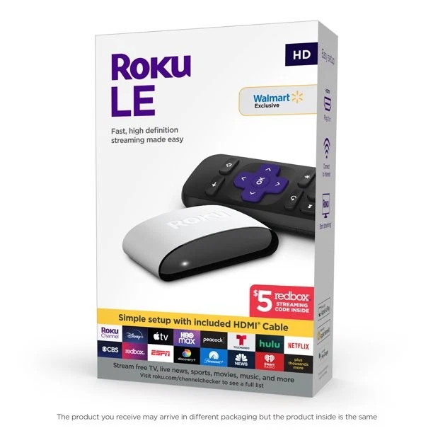 Reprodutor de mídia Roku 3930S4 LE HD com cabo HDMI e controle remoto (remoto pode variar) - Imagem 2 de 4