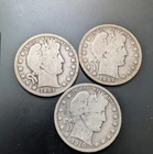 1897, 1904, 1910s Silver Barber Half Dollar 90 Percent Lot Of Coins Better