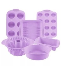 Silikon-Backformen-Set – 6-teilig (Lila)