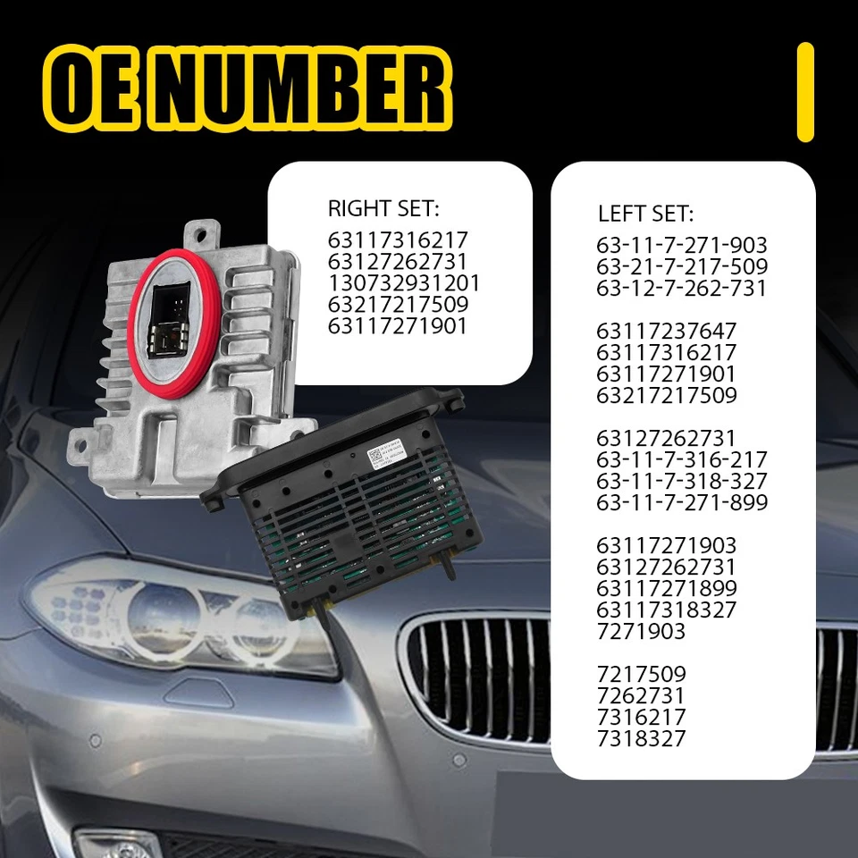Bombilla de lastre de xenón módulo LED diodo izquierdo derecho para 12 BMW Active Hybrid 5 12-60X Foto 3 de 4