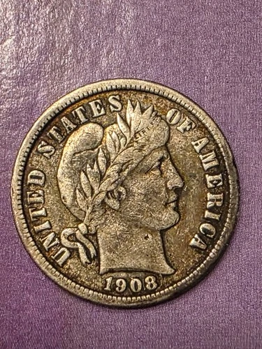 1908-D Barber SILVER Dime  | VERY FINE | Denver  Mint. |   SUPERB  SILVER COIN