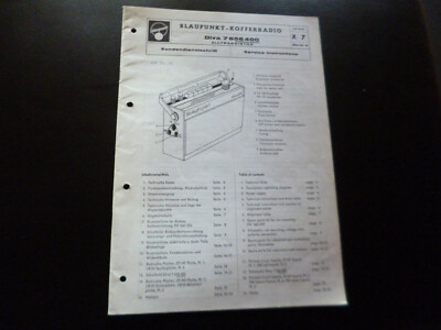 Original Service Manual Schaltplan  Blaupunkt Diva 7656400