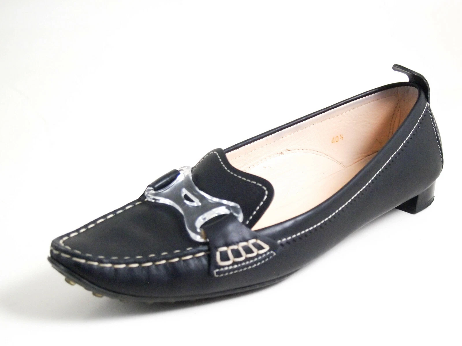 TOD’S Mocassini da donna Tod's Penny neri in pelle taglia EU 40 5 US 10 5