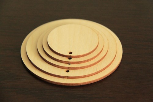 CÍRCULO de madera con colgantes de orificio colgante - Imagen 4 de 5