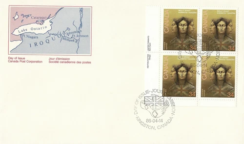 Canada Scott 1091 LL Pl Blk FDC  - Molly Brant