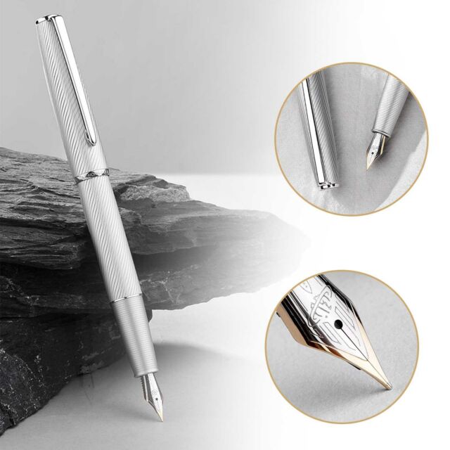 2021 Hongdian A3 Metal Fountain Pen Iridium EF/0.38mm Nib Writing Pen Office