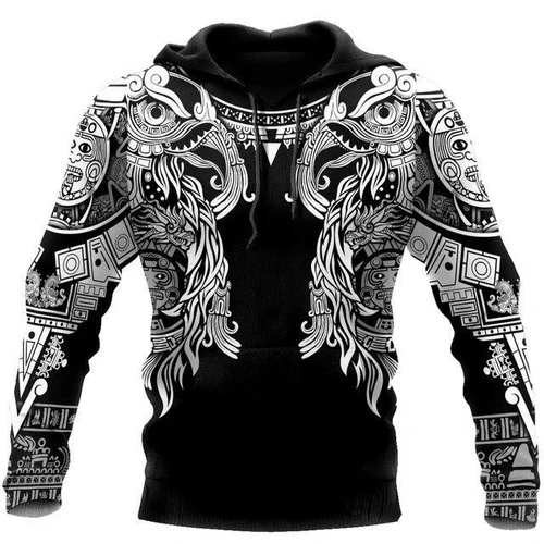 Herren Grafik Hoodie Wikinger Sweatshirt Oberteil Street Style Mode cool nordisches Design - Bild 32 von 36