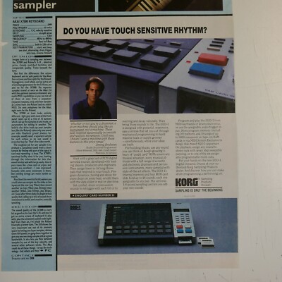 vintage 22x30cm magazine cutting KORG DDD-1 jimmy bralower + akai sampler review