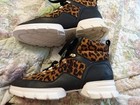 Shoe Dazzle Black & Brown Leopard Lace Me Up High-Top Sneakers Women’s 8.5 — photo 5