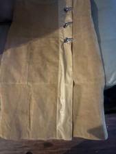 Vtg 29 inch Womens Light Soft 100 Suede Leather Maxi Skirt Lined Sz S Waist 24"