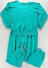 Vintage 90  s Hanes Activewear Jumpsuit Sweatsuit XL Sweatshirt Sweatpants Blue