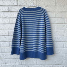 GAP Kids Blue Striped Crewneck Sweater XXL Unisex Long Sleeve Wool Blend
