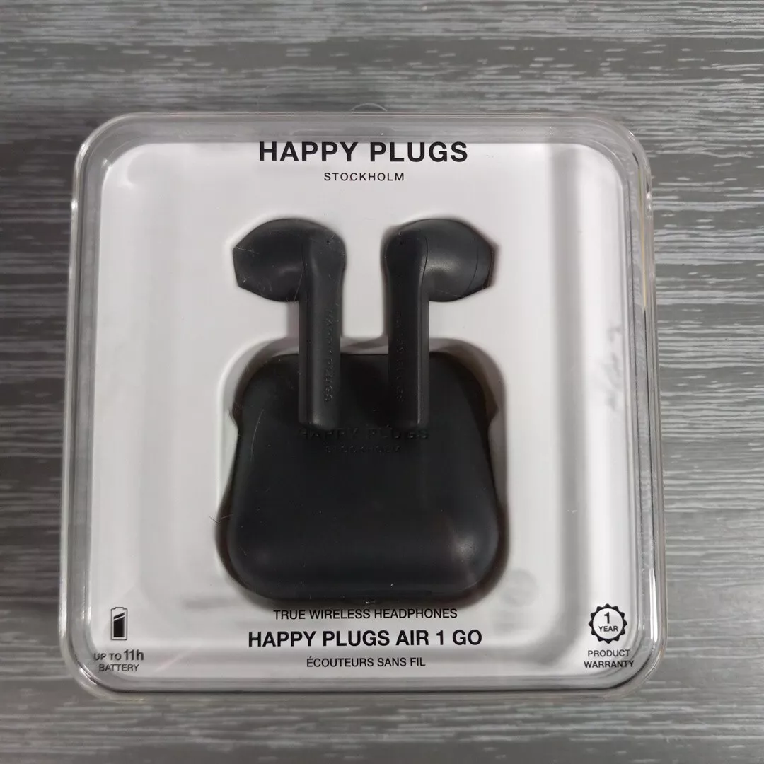 Happy Plugs Air 1 Go True Wireless Headphones Black