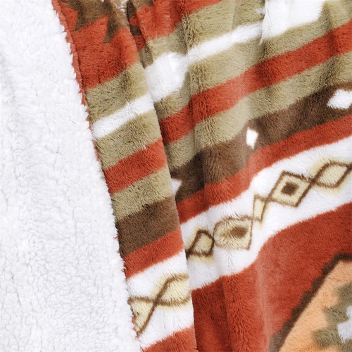 Southwest Sherpa Fleece Throw Blanket Ultra Soft Reversible Cozy Plush Blanket - Picture 23 of 32