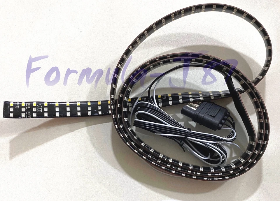 LED Strip Orange 3 Row Tailgate Light G Truck Turn Signal Bed Brake Stop Backup - Image 3 of 4