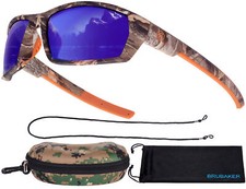 BRUBAKER Polarized Camouflage Sunglasses for Fishing and Hunting, Colored Lenses